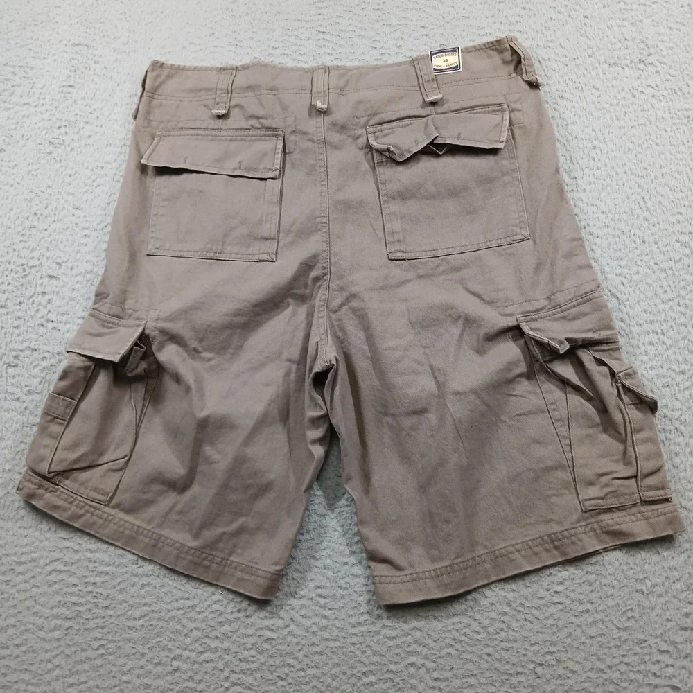 Steve & Barry's Mens Cargo Shorts Taupe Size 34 NWT‎